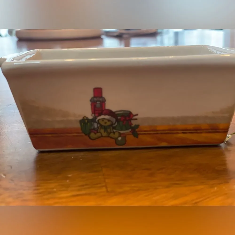 Christmas Santa Claus/Bear Ceramic Mini Loaf Pans